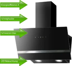 PKM Dunstabzugshaube Mit Randabsaugung Kopffreihaube S21-90 ABTY Schwarz 90 Cm -Smart Kitchen Store 897c4570e4ee2794180d35ca25b7f811