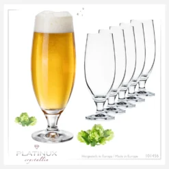 Bierkelche 500ml (max. 580ml) Set 6-Teilig Bierglas Weizengläser Aus Crystalline Glas -Smart Kitchen Store 8a2987c29140d81ebb6cdf479096e792