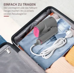 HOMCOM Dampfglätter Dampfbürste Faltbar Kleidung Hemden Dampfbügeleisen Mit 160 Ml Wassertank 1520 W Schnelles Aufheizen Aluminium Kunststoff Grau+Rosa 27,5 X 18,2 X 9 Cm 18 HOMCOM Dampfglätter Dampfbürste Faltbar Kleidung Hemden Dampfbügeleisen Mit 160 Ml Wassertank 1520 W Schnelles Aufheizen Aluminium Kunststoff Grau+Rosa 27,5 X 18,2 X 9 Cm -Smart Kitchen Store 8b9c3aae547abba03f7c0057f0326af5