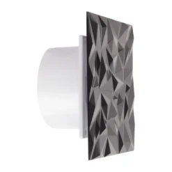 Badlüfter Wohnraumlüfter Badventilator Lüfter Bad Ventilator Badezimmer Wandlüfter Rückstauklappe Belüftung Abluft Zuluft Diamant Panel Anthrazit Ø 100 Mm Standard -Smart Kitchen Store 8bfadcb1522a1f93a9ce28a074413a50