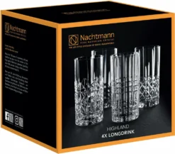 Nachtmann 0097784-0 Longdrinkbecher 'Highland' Kristallglas, 375 Ml, H: 15,1 Cm, ø 7,7 Cm, Transparent, 4-teilig (1 Set) -Smart Kitchen Store 8c079627b88e2807e3ca613f344eaa48