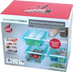 GOURMETmaxx Klemm-Schublade Für Kühlschrank, 3er-Set Schublade Klemm Kühlschrank GOURMETmaxx Zusatzfach Gemüsefach 3er-Set Ordnung -Smart Kitchen Store 8ca50ed468e5d5b9cf9cf3eb2c9d0325