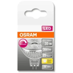 Osram LED Reflektor Super Star MR16 GU5.3 4,9W, Warmweiß, Dimmbar, Klar -Smart Kitchen Store 8cac5e7e2bbabf0eca3cb4e991b8afe0