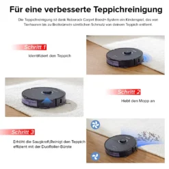 Roborock S8 Staubsauger Roboter Saugroboter 6000 Pa DuoRoller-Bürste VibraRise Wischen 3D-Mapping Reactive 3D-Hindernisumgehung (Schwarz) Mit 2pcs Mopp 23 Roborock S8 Staubsauger Roboter Saugroboter 6000 Pa DuoRoller-Bürste VibraRise Wischen 3D-Mapping Reactive 3D-Hindernisumgehung (Schwarz) Mit 2pcs Mopp -Smart Kitchen Store 8d31793235e4f1708e5a29107a8a42e9