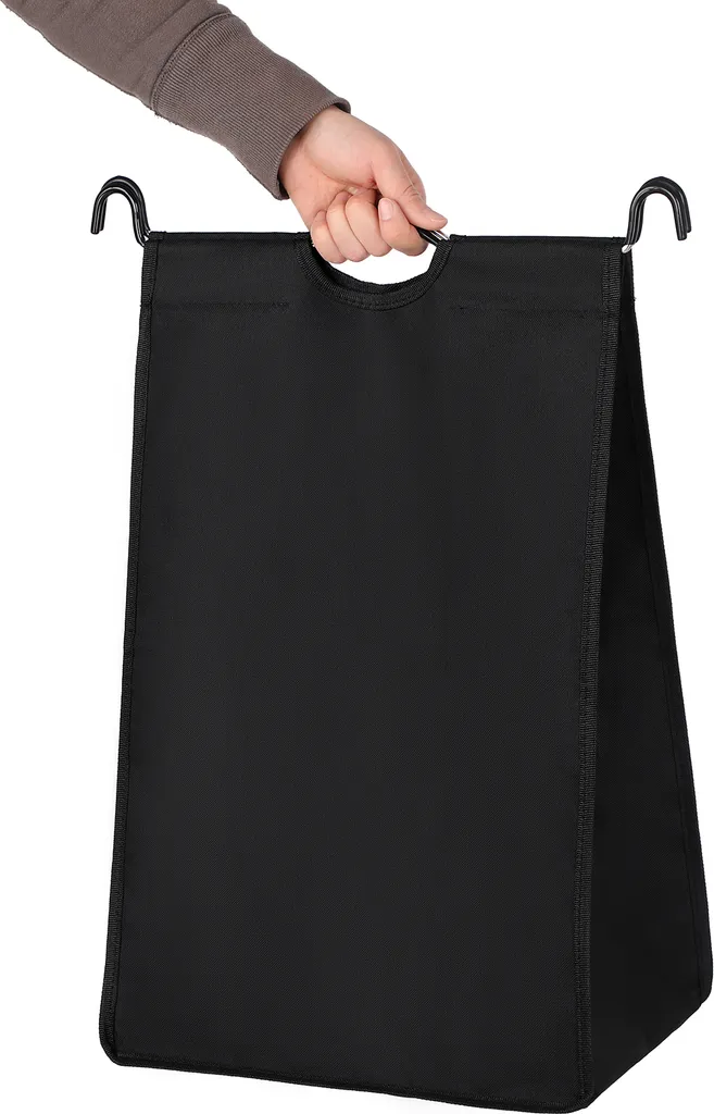 SONGMICS Wäschekorb Mit 3 Abnehmbaren Stofftaschen, 3 X 44 Liter, Wäschesortierer Wäschesammler, Schwarz LSF003B 8 SONGMICS Wäschekorb Mit 3 Abnehmbaren Stofftaschen, 3 X 44 Liter, Wäschesortierer Wäschesammler, Schwarz LSF003B – Bild 6