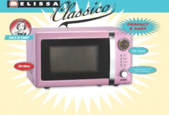 Melissa 16330112 CLASSICO Retro 20 Liter Mikrowelle In Pink Rosa -Smart Kitchen Store 8df1d137297ec70958881f07731415d4