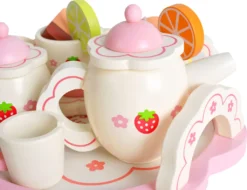 Kinder Teeservice Set Holz Zubehör Für Die Kinderküche, 16-tlg. Ab 3 Jahre Rollenspiele Für Mädchen Und Jungs 9418 -Smart Kitchen Store 8f0e8f59b4fe9bc3aba1126a349bece4