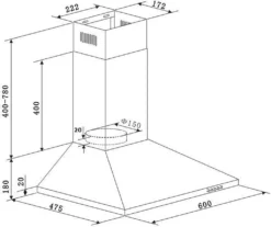 PKM Dunstabzugshaube Wandhaube Wandesse Wandmontage 6091H Edelstahl 60 Cm 13 PKM Dunstabzugshaube Wandhaube Wandesse Wandmontage 6091H Edelstahl 60 Cm -Smart Kitchen Store 8f52bd0138a0029b09409bc5326d54fe