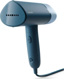 Philips Travel Steamer 3000 Series, Tragbarer Dampfglätter, 20 G/min Konstanter Dampf, 1000W, Blau (STH3000/20)