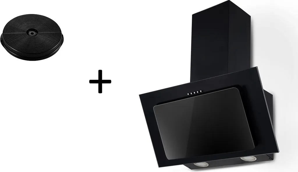 Dunstabzugshaube Schräghaube Kopffrei Schwarz 60 Cm + Filter Umluftset Respekta 3 Dunstabzugshaube Schräghaube Kopffrei Schwarz 60 Cm + Filter Umluftset Respekta