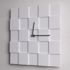 DESIGN WANDUHR 3D PLATES | 30cm Quadratische Küchenuhr Moderne Wanduhr -Smart Kitchen Store 904887db0a3d3962812d3c3d9004c409