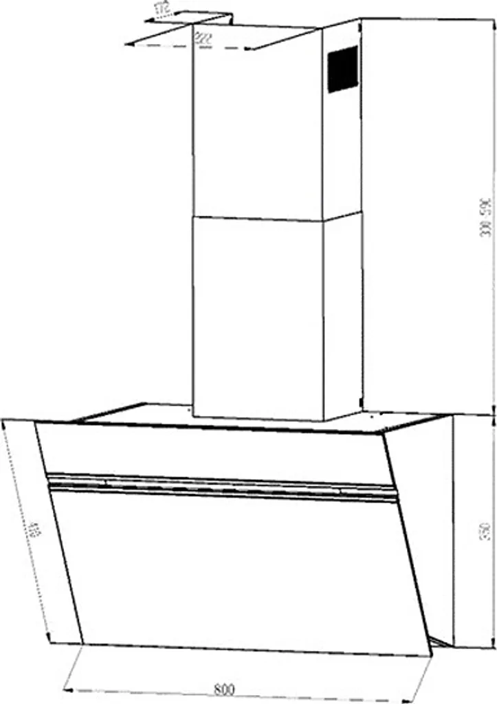 PKM Dunstabzugshaube Kopffreihaube Wandhaube S9-80 ABTZ Schwarz LED 80 Cm 4 PKM Dunstabzugshaube Kopffreihaube Wandhaube S9-80 ABTZ Schwarz LED 80 Cm – Bild 2