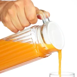 Relaxdays Saftkrug Glas 1 L -Smart Kitchen Store 917cd6b12ec2c2982a4412be9bdf3b38