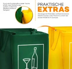 TRESKO 3er Set Recycling Englisch Müll Sortiertaschen Mülltrennsystem Mülleimer Mülltrenner Trennsystem Abfalltrennsystem -Smart Kitchen Store 91937767cb3f918da5aa612677cc4ab1