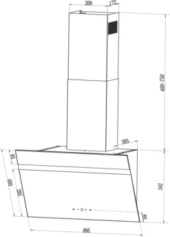 PKM Dunstabzugshaube Wandhaube Mit Randabsaugung S20-90 ABTY Schwarz 90cm -Smart Kitchen Store 91bfe1e4ece86a91609b9b8edffcf15b