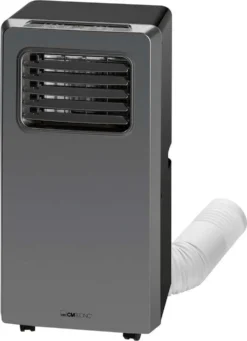 Clatronic Klimagerät CL 3672 Mit LED-Display - Farbe: Anthrazit/Silber - Funktionen: Kühlen, Entfeuchten, Gebläse - 880 W - Inkl. 1,5 M Abluftschlauch + Fensterabluft-Kit + Infrarot-Fernbedienung; 263 808 -Smart Kitchen Store 92f8a7b26f2fc4ac93f316589d219376