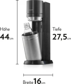 SodaStream DuoTitan Trinkwassersprudler, Inkl. 1x 1 Liter Glasflasche, 1x 1 Liter PET, 1 X Quick Connect Zylinder 24 SodaStream DuoTitan Trinkwassersprudler, Inkl. 1x 1 Liter Glasflasche, 1x 1 Liter PET, 1 X Quick Connect Zylinder -Smart Kitchen Store 93645f781076506fabc2d40211b4e885