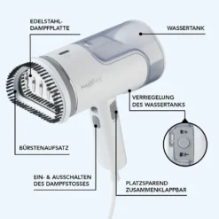 Dampfbürste Bürste Dampfglätter Dampfbügler Dampfer Steamer Wassertank MAXXMEE -Smart Kitchen Store 939ed176bd77a837de4f421acf50b033