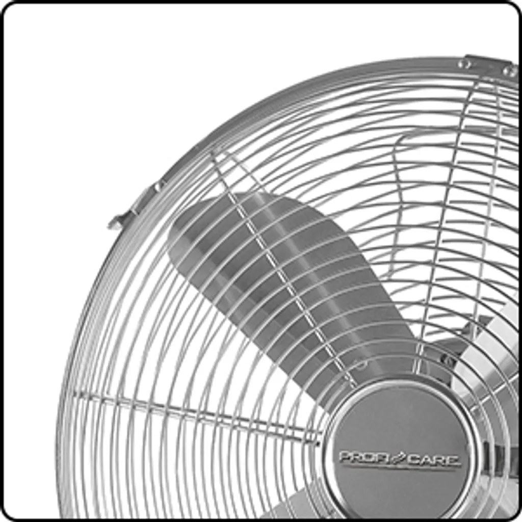 ProfiCare Tisch-Ventilator PC-VL 3062 M, Hochwertiges Metall-Gehäuse, Kleiner Lüfter Mit Verstellbarem Neigungswinkel Und Ruhigem Lauf, Metall-Chrom 10 ProfiCare Tisch-Ventilator PC-VL 3062 M, Hochwertiges Metall-Gehäuse, Kleiner Lüfter Mit Verstellbarem Neigungswinkel Und Ruhigem Lauf, Metall-Chrom – Bild 8