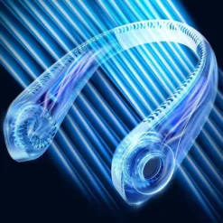 Flexibler Halsventilator, Leiser Blattloser Sportventilator, USB Drehbarer Nackenkühler Zum Aufhängen Für Outdoor Sportarten, Weiß -Smart Kitchen Store 955225edd5ef26f99c50cdac60b027c7