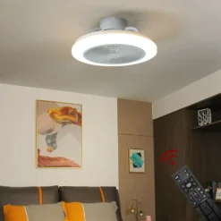 Eurotondisplay Deckenventilator Mit LED Beleuchtung D3301 Deckenlampe Ø 50cm 96W Mit Fernbedienung Lichtfarbe/Helligkeit Einstellbar Dimmbar LED Deckenleuchte Fan Light Ceiling -Smart Kitchen Store 961f7f5dfdf6164d3a3a4a4a0f201c9a