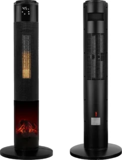 Tronitechnik PTC Turmheizer Keramikheizer 2000 Watt Heizlüfter Elektro Kamin Elektrischer Heizung Kaminfeuer Effekt Kaminofen -Smart Kitchen Store 96eeede65e456a3cd65b1b200bbe3670