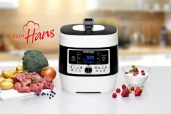 Elektrischer Dampfdruck- & Multikocher MD 1000 MeinHans, 14 Automatik-Kochprogramme, Temperaturbereich Von 40 °C-170 °C, Dampfdruck-Kochen, Backen, Braten, Slow-Cooking, Sous Vide Und Mehr -Smart Kitchen Store 97f06a2afb7a51f49535bfef7834a157