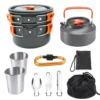 Kochtopf Topf-Sets Camping Kochgeschirr Set Outdoor Kochausrüstung Töpfe Bratpfanne Kettle Set,Orange 1 Kochtopf Topf-Sets Camping Kochgeschirr Set Outdoor Kochausrüstung Töpfe Bratpfanne Kettle Set,Orange -Smart Kitchen Store 98fc401976fb20e48cdb3935d8de1c86