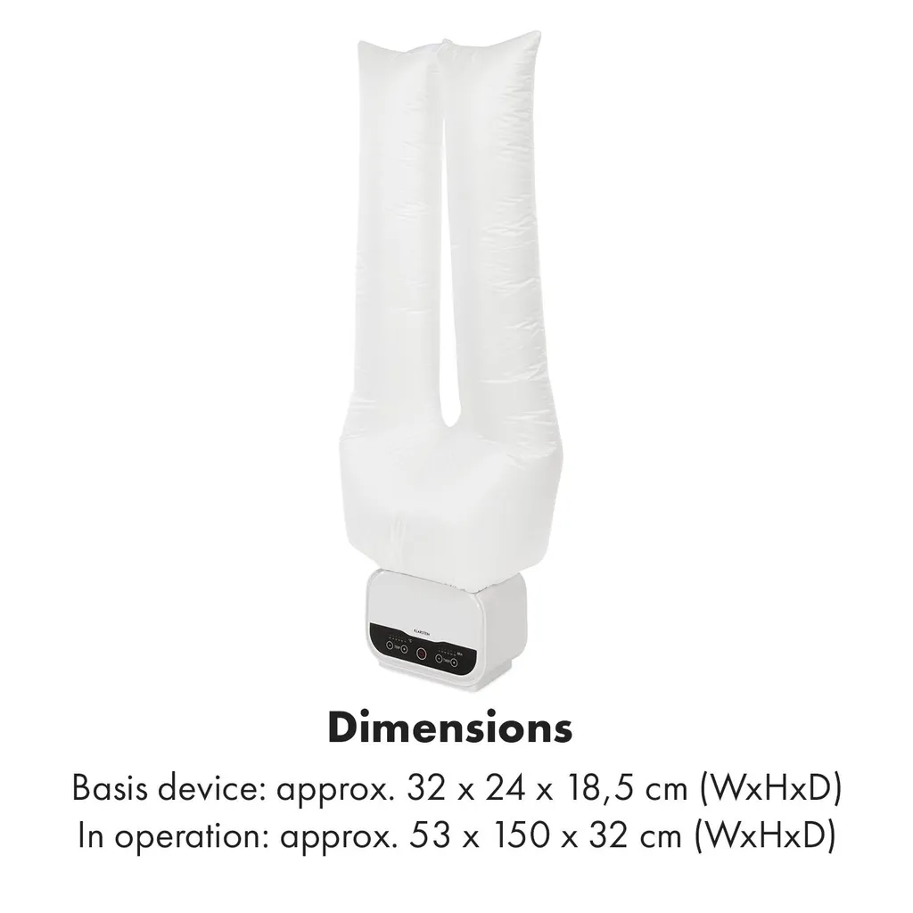 Klarstein ShirtButler Pro Automatischer Trockner Hosentrockner Hosenbügler , 2-in-1 System , 1200 Watt , Easy-Dry Technologie , Multi Size: S - XL , Thermal Safety System , 6-stufiger Timer: Bis 3 Stunden , Trocknungstemperatur: 30 - 70 °C , Bis Zu 2 Kg Maximalgewicht , LED-Kontrolllicht , Wechselbare Trocknungsaufsätze , Material: Oxford-Nylon , Weiß 11 Klarstein ShirtButler Pro Automatischer Trockner Hosentrockner Hosenbügler , 2-in-1 System , 1200 Watt , Easy-Dry Technologie , Multi Size: S - XL , Thermal Safety System , 6-stufiger Timer: Bis 3 Stunden , Trocknungstemperatur: 30 - 70 °C , Bis Zu 2 Kg Maximalgewicht , LED-Kontrolllicht , Wechselbare Trocknungsaufsätze , Material: Oxford-Nylon , Weiß – Bild 9