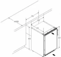 PKM Unterbau Kühlschrank Kühlgerät Mit 3*** Gefrierfach KS 82.3 UB 83 Liter -Smart Kitchen Store 99f1f624bf7691c762f0da7ef3d98035