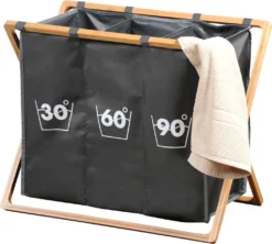 KESPER Wäschesammler Mit Dreifacher Einteilung, Trio, Grau Mit Bambusrahmen 69 X 38x 57 Cm 19597 13 KESPER Wäschesammler Mit Dreifacher Einteilung, Trio, Grau Mit Bambusrahmen 69 X 38x 57 Cm 19597 -Smart Kitchen Store 9bc5261b5ba8886059d0b3f7ff3c84b3