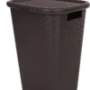 Kunststoff Wäschebox In Flechtoptik 65 Liter - Dunkelbraun - Stand Wäschekorb Mit Deckel Und Tragegriffen -Smart Kitchen Store 9c28f78f65ab0e883a30289b7aad1341