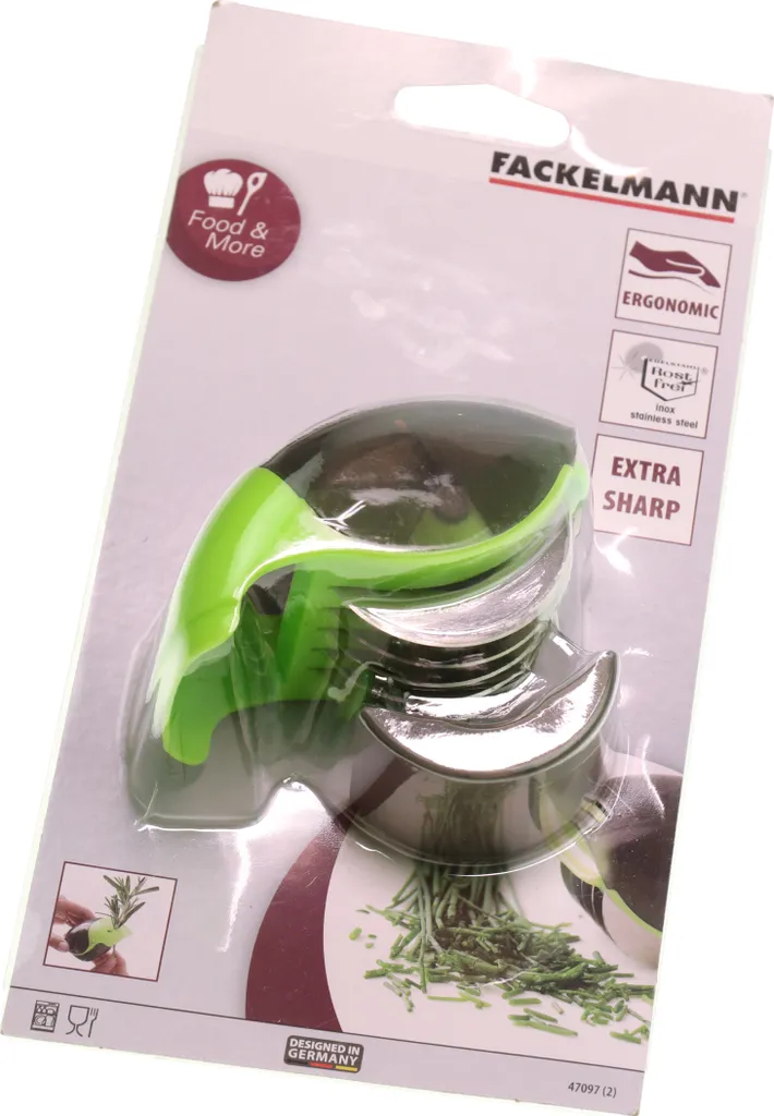 FACKELMANN Kräuterroller Mit Kräuterabstreifer, Schneidroller Mit Scharfen Klingen, Kräuterschneider Aus Hochwertigem Edelstahl/Kunststoff, Hochwertiges Schneidrad (Farbe:Grün/Grau), Menge: 1 Stück 13 FACKELMANN Kräuterroller Mit Kräuterabstreifer, Schneidroller Mit Scharfen Klingen, Kräuterschneider Aus Hochwertigem Edelstahl/Kunststoff, Hochwertiges Schneidrad (Farbe:Grün/Grau), Menge: 1 Stück – Bild 11