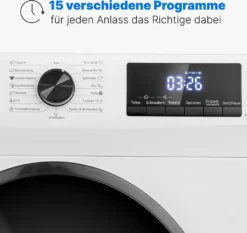 Bomann® Waschmaschine 8kg Mit Max. 1400 U/min - Effizienter, Leiser Und Langlebiger Invertermotor, 15 Waschprogrammen, Und Endzweitvorwahl, Washing Machine Mit Dampffunktion - WA 7185 -Smart Kitchen Store 9dc172c9ab87444dd9855eb5c72e0fd2