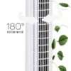 Zilan Turmventilator | 3 Stufen | 2 Modi | 7,5h Timer | Fernbedienung | Oszillierend | -Smart Kitchen Store 9f49c3a430c3427617e13c9adf8837f5