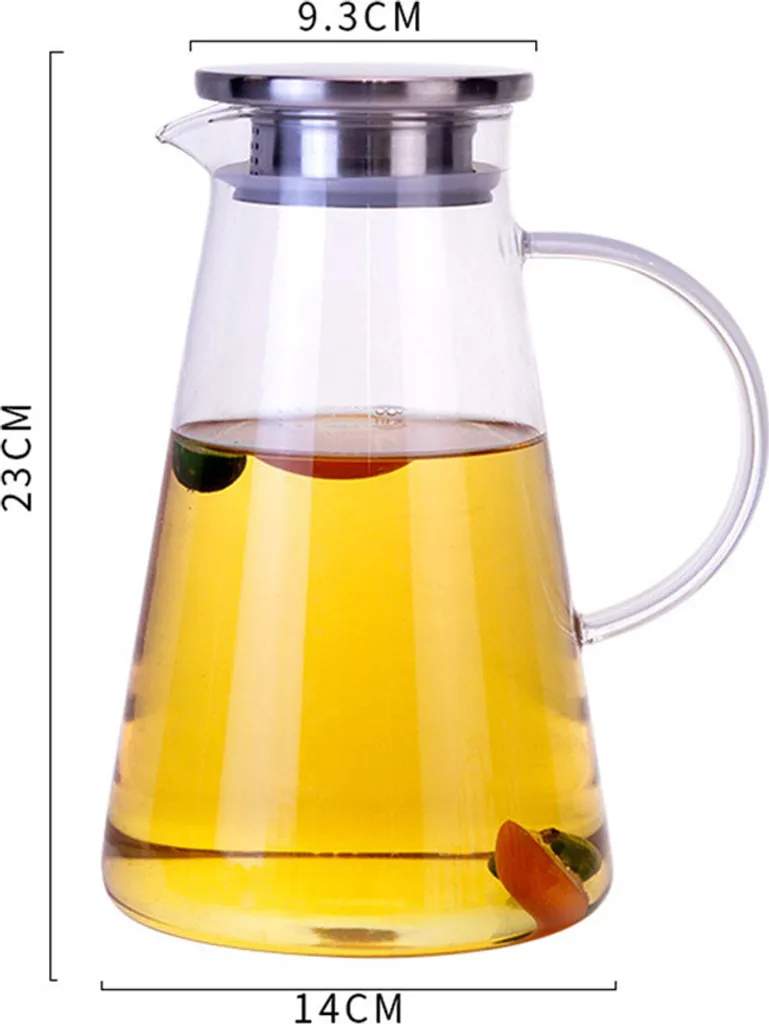 Glaskrug 2 Liter Karaffe Trinkflasche Aus Borosilikatglas Mit Deckel 3 Glaskrug 2 Liter Karaffe Trinkflasche Aus Borosilikatglas Mit Deckel