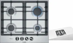 Bosch PCP6A5B90 Kochfeld Gas 60cm Einbau Gaskochfeld Autark Edelstahl -Smart Kitchen Store 9fab1d9292d3fffced60c4959ef7dd62