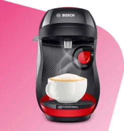 TASSIMO Kaffeekapselmaschine Happy TAS1003, Rot -Smart Kitchen Store a089488e77e41efa20d9d9e9e51e1a77