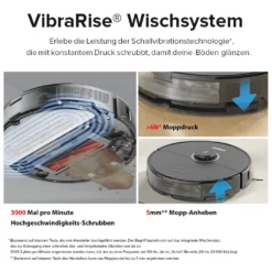Roborock S8 Staubsauger Roboter Saugroboter 6000 Pa DuoRoller-Bürste VibraRise Wischen 3D-Mapping Reactive 3D-Hindernisumgehung (Schwarz) Mit 2pcs Mopp 22 Roborock S8 Staubsauger Roboter Saugroboter 6000 Pa DuoRoller-Bürste VibraRise Wischen 3D-Mapping Reactive 3D-Hindernisumgehung (Schwarz) Mit 2pcs Mopp -Smart Kitchen Store a0e28c7a47e7d4acfad77b793be78736