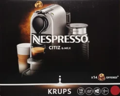 Krups XN7615.19 Nespresso Citiz & Milk Kaffeekapselmaschine (1260 Watt, Wassertankkapazität: 1l, Pumpendruck: 19 Bar) Rot -Smart Kitchen Store a1857d7176b6aeafe047bc70f87dc318