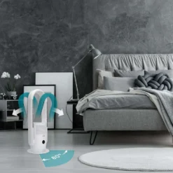 Djive ARC Heater 3in1 Rotorloser Heizlüfter, Ventilator & Luftreiniger, HEPA 14 Filter & UVC Gegen 99,995% Der Viren, Staub & Pollen, App Steuerung, Alexa, Google Home, Mit Heizfunktion, Schlafzimmer, Clean White -Smart Kitchen Store a33ca9ebd53967ac32556b392c6741ac