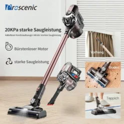 Proscenic New Vision P8 Plus Akku Staubsauger, 3-in-1 Handstaubsauger, 150W Kabeloser Staubsauger, 2,200 MAh Abnehmbarer Akku, Bis Zu 40 Minuten Laufzeit, Geeignet Für Tierhaare -Smart Kitchen Store a630eeca3f0ea2208f2c6a1a48b70b73