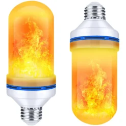 2 X LED Flamme Glühbirne Flamme Lampe Flackerlicht Flammeneffekt Feuer E27