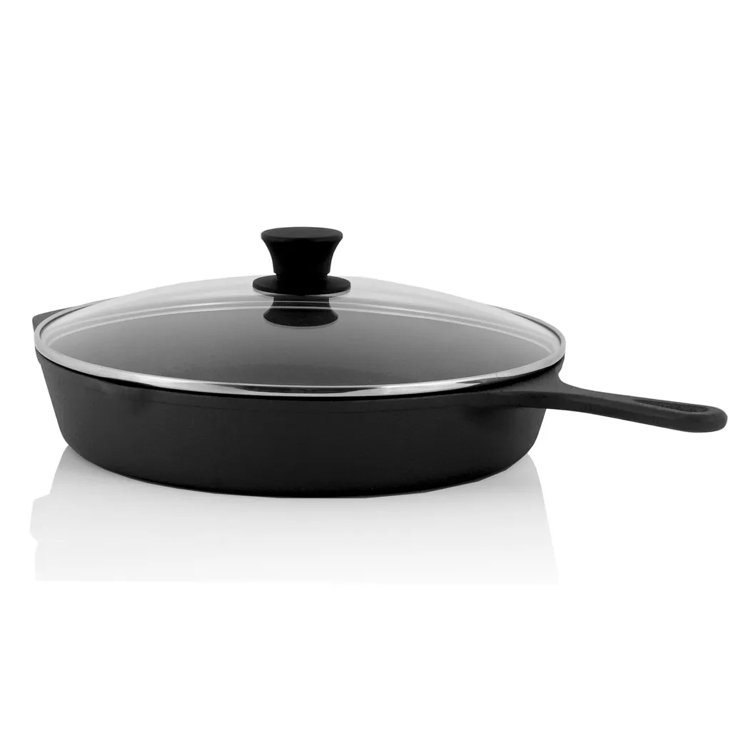 BBQ-Toro Gusseisen Grillpfanne Ø 30 Cm Mit Glasdeckel | Bratpfanne 9 BBQ-Toro Gusseisen Grillpfanne Ø 30 Cm Mit Glasdeckel | Bratpfanne – Bild 7