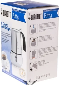 Bialetti Espressokocher Kitty 10 Tassen Inkl. 100g Perfetto Moka Classico -Smart Kitchen Store a8c91be8738c981c33f04c053fdb2357