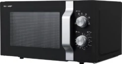 Sharp R204BA Solo-Mikrowelle 6 Leistungsstufen - 800 Watt Leistung Schwarz/Silber -Smart Kitchen Store a8ebf21b1d994811ab8388e7e5488a4d