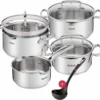 Tefal G719S734 DUETTO 8-tlg.Set 3x Kochtopf/Glasdeckel + Stieltopf + Suppenkelle -Smart Kitchen Store a9945a51476cedd12807e19f05e82689