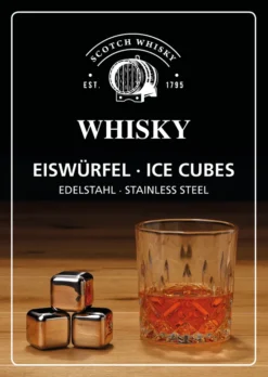 Whisky Geschenk-Set Mit 2 Gläsern, Eiswürfeln Aus Edelstahl, Zange, Samtbeutel In Einer Schönen Holzbox -Smart Kitchen Store ab9e349eb0ac8f344c2cdd83d17f1d30
