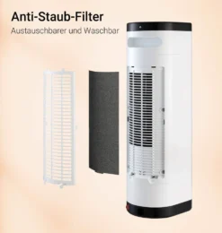 Midea NTH20-17BR Keramik Heizlüfter 2000W Mit Thermostat, Oszillation, 2 Heizstufen, Heizung Mit Ventilator, ECO-Modus, 24H Timer, Integrierter Tragegriff, Horizontales Erhitzen, PTC Heizgerät -Smart Kitchen Store accc955987927de337b8b763fd77d91d