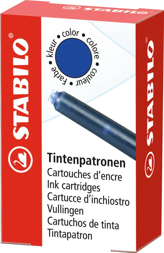 Tintenpatrone Zum Nachfüllen - STABILO Refill - 6er Pack - Blau (löschbar) 3 Tintenpatrone Zum Nachfüllen - STABILO Refill - 6er Pack - Blau (löschbar)